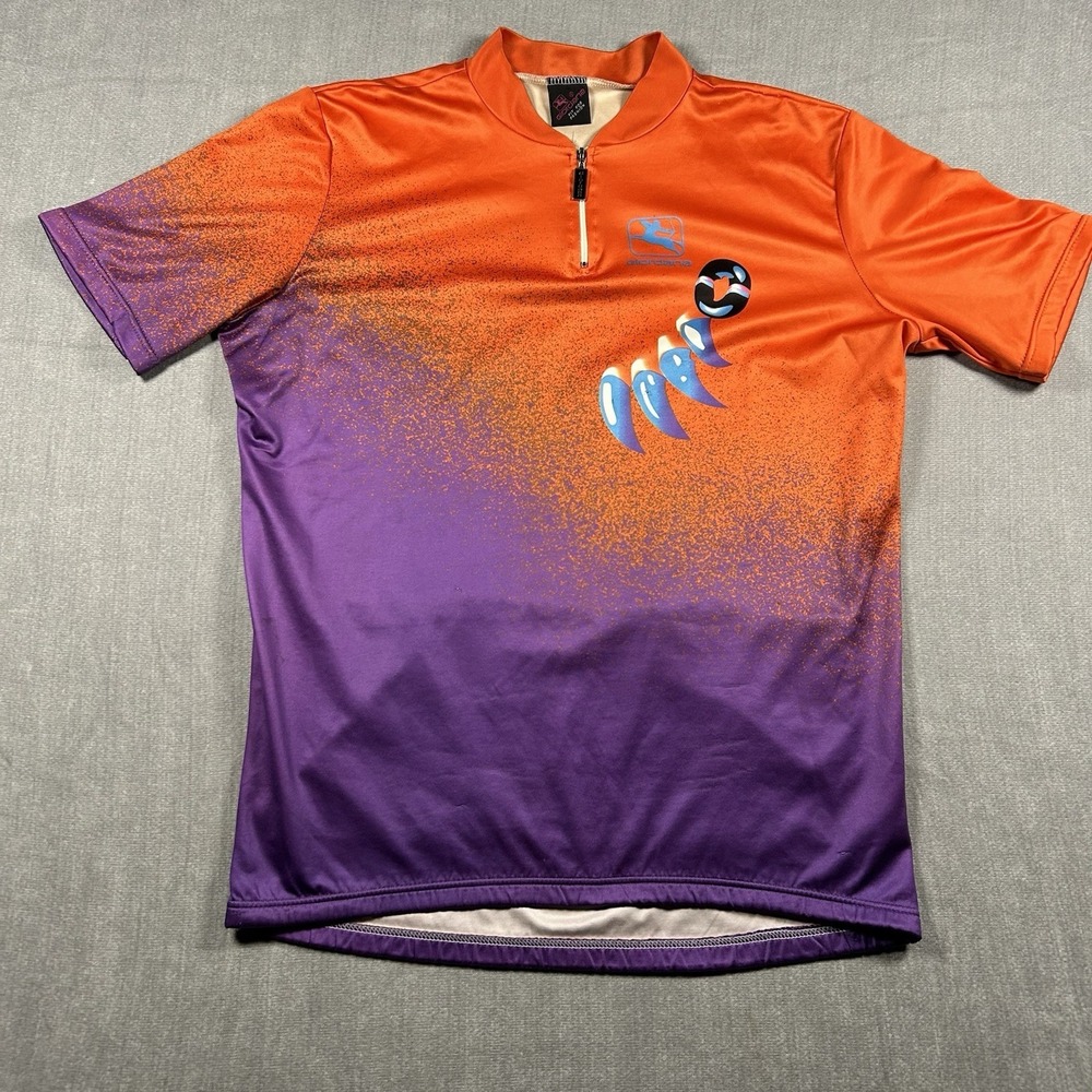 Giordana Cycling Jersey Mens XL Orange Purple Gradient Graphic Made in Italy